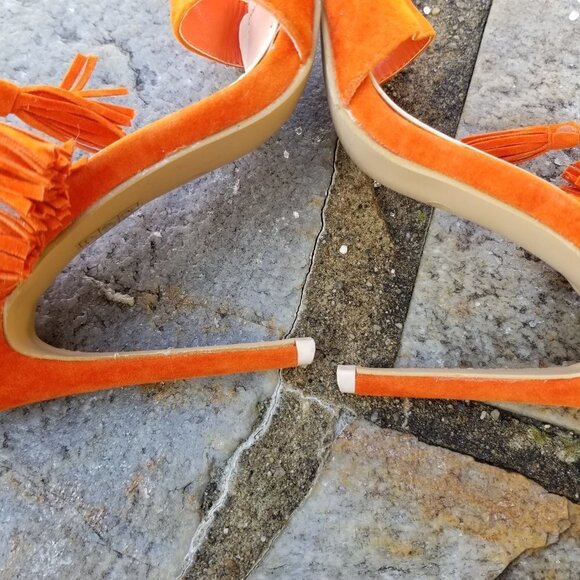 Boohoo Tassel Aztec Western Braided Heels Size 4 - Picture 5 of 8